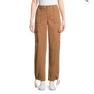 No Boundaries Juniors Tan Khaki Cargo Pants 30” Inseam Size M (7-9)